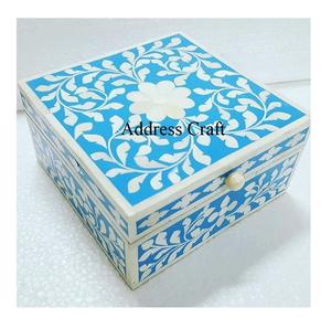 Caja de Regalo Personalizada con Logotipo Impreso en MDF, Incrustaciones de Resina y Hueso Natural, Caja de Regalo para Chocolates, Joyería, Artículos Hechos a Mano - Product Image 1
