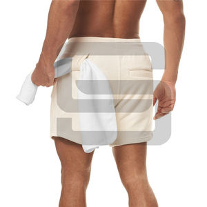 <b>Mens</b> 100% Cotton Casual Summer <b>Shorts</b> Drawstring Waist Solid Color Loose Fit Streetwear Pocket <b>Lounge</b> <b>Shorts</b> Pattern Decoration - Product Image 2