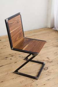 Industrial Furniture Modern Z Type Solid Wooden & Iron Dining <b>Chair</b> Restaurant & Cafe Dining <b>Chair</b> - Product Image 4