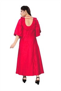 Vêtements de fête les plus attrayants Robe longue en rayonne de coton pour femmes indiennes Readymade Low Price Wholesale Surat. Vêtement - Product Image 4