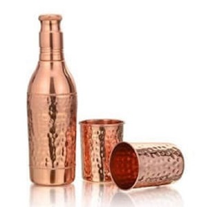 Vente à chaud Conception unique Bouteilles d'eau en cuivre pur Vente chaude Voyageur Eau Bouteille en cuivre - Product Image 3