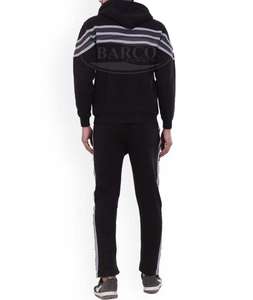 Survêtements personnalisés pour hommes avec fermeture éclair 100% polyester couleurs régulières manches longues avec votre propre logo pour la saison d'hiver des hommes - Product Image 2