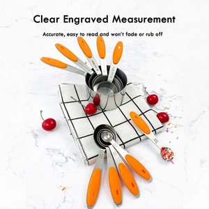 ชุดถ้วยตวงสแตนเลสทรงกลมมีหลายขนาดเหมาะสำหรับเครื่องใช้ในครัวที่บ้านเครื่องเงินดีไซน์ล่าสุด - Product Image 2