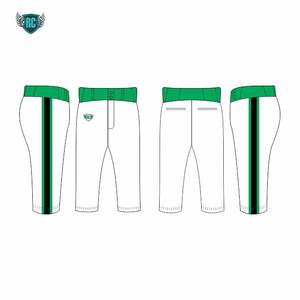 Pantalon de baseball personnalisé avec ceinture rouge et rayures latérales pour hommes et uniformes d'équipe de jeunes - Product Image 2