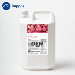 Sirop de Litchi 5kg Bouteille Halal HACCP Végétarien pour Bubble Tea et Lait Thé – Vente en Gros pour Boutiques - Product Image 1
