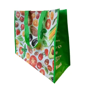 Reutilizável grande Extra Large Tote Mercearia saco tecido PP Shopper Eco Ambiental do Vietnã