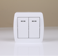 Interrupteur mural blanc Offre Spéciale 2 gangs avec indicateur 16A lumière d'alimentation électrique 220V IP22 monté en Surface EU/UK/US plastique ABS