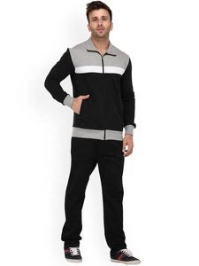 <b>Men's</b> New Style Tracksuit Jogging Black & <b>Grey</b> Solid Tracksuit Trousers Stripe Fitness Custom Crewneck <b>Sweatshirt</b> Set - Product Image 6