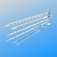 Pipette sérologique en PS transparent de haute qualité, stérile, pour usage en laboratoire, capacités de transfert de liquide 1 ml 50 ml, OEM