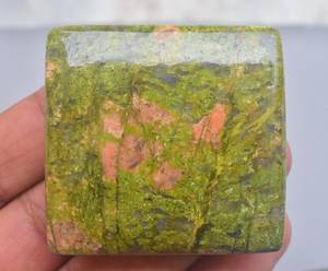Best Selling Natural Unakite Crystal Palmstone Unakite <b>Cushion</b> Palmstone - Product Image 3