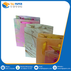 High Quality Eco-Friendly Designer Kraft Paper Carry Bags Customizable Logo Colorful Recyclable Gifting Items <b>Lamination</b> - Product Image 3