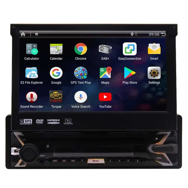 Android 10.0 7 Inch Đơn Din Có Thể Tháo Rời Xe DVD Player Built-In WIFI FM AM Radio RDS Trong Dash GPS Navigation Carvideo