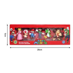 Figuras de Acción de <span class=keywords><strong>Mario</strong></span> <span class=keywords><strong>Bros</strong></span> al por Mayor, Miniatura Real de 2.5 Pulgadas (3-8 cm), Juego de 6 Piezas de PVC - Product Image 2