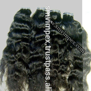 Extensión de cabello humano indio remy, rizado 100% natural, calidad libre de enredos, grado 7A - Product Image 1