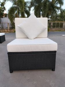 Juego de sofá de ratán polivinílico moderno para exteriores, cojines resistentes al agua, acabado resistente a los rayos UV para sala de estar, Villa, salón, apartamento al aire libre - Product Image 4