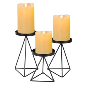 Bougeoir en métal fait à la main, vaisselle pour maison, hôtel, support de bougie de noël - Product Image 2