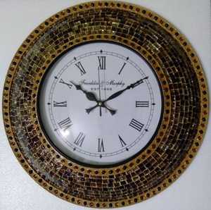 Horloge murale de luxe en mosaïque, miroir de verre, décoration de la maison, haute qualité - Product Image 6