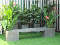 Banc de jardin en béton pour plantes, moderne, imperméable, taille personnalisable, écologique, durable, mobilier d'extérieur