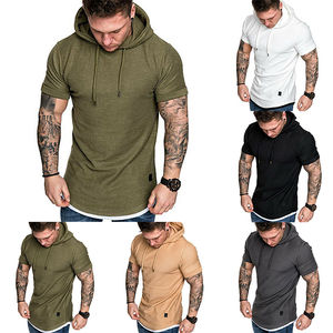 Camiseta con Capucha de Manga Corta para Regalo, Ropa Deportiva Informal para Entrenamiento, Tops Deportivos, Sudaderas con Capucha de Manga Larga Informales para Hombre - Product Image 2