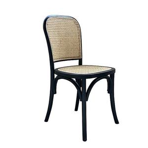 Meubles de jardin en rotin, chaise en bois massif de teck de couleur noire pour meubles de jardin et meubles de salle à manger - Product Image 1