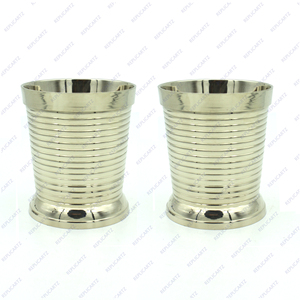 Copa de Vino o Champán Grabada en Latón |   Copa de Cáliz Vintage para Bodas, Fiestas, Decoración del Hogar, Juego de Regalo, Copas Decorativas - Product Image 2