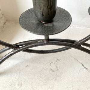 Vintage <b>Black</b> <b>Pillar</b> <b>Candle</b> Holder in Best Quality Handcrafted Metal Perfect for Elegant Tabletop Home Decoration - Product Image 4