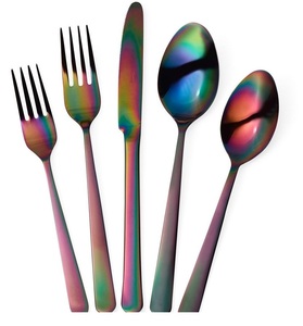 Juego de cubiertos de metal chapado en cobre, cuchara decorativa de metal moderna para boda, cuchillo y tenedor, juego de cubiertos a precio barato - Product Image 6