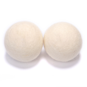 Boules de séchage en laine faites à la main de taille XL-adoucisseur de tissu naturel blanc pour plus de 1000 charges-boules de peluches en feutre biologique sans danger pour bébé - Product Image 2