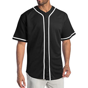 Camiseta de béisbol con cuello en V, ropa deportiva barata - Product Image 3