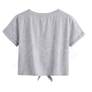 Ladies <b>Tops</b> T Shirt Custom Ladies Women Crop <b>Tops</b> Cotton Summer <b>Patchwork</b> Cotton T-Shirt - Product Image 2