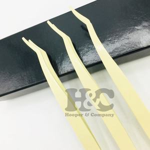 Nueva pinza aplicador de extensión de pestañas pinzas aplicadoras sostenibles oro plata negro aplicador de pestañas logotipo privado visón - Product Image 5