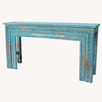 Table console d'entrée en bois massif de mangue rustique antique vintage vieilli, fabriquée à la main, pour salon, vente en gros
