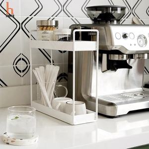 2 Tier Bathroom Countertop Storage Shelf Cosmetic Organizer Holder Kitchen Spice Rack