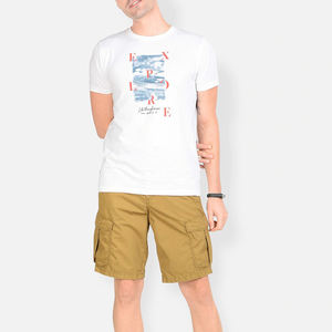 กางเกงขาสั้นผู้ชายฤดูร้อน ผ้าฝ้าย 100% กางเกงขาสั้นลำลองหลายกระเป๋า สไตล์สตรีทแวร์ ชุดกางเกงขาสั้นผู้ชายฤดูร้อน - Product Image 5