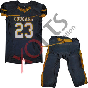 Custom Made Sublimated Free Design 100% Polyester Breathable & Quick Dry American Football Uniforms with Custom Team - Product Image 1