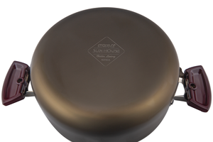 Produit populaire Batterie de cuisine en aluminium anodisé de haute qualité, 4 casseroles et 1 casserole avec couvercle en verre - Product Image 4