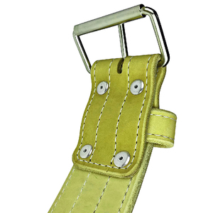 Meilleure vente en cuir de vachette véritable antidérapant ceinture d'haltérophilie forme droite unisexe Fitness Gym sécurité - Product Image 5