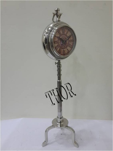 Reloj de escritorio Digital moderno, Base de acero y diseño de trípode pulido cromado, reloj de mesa decorativo para el hogar y la Oficina, Material de Metal - Product Image 5