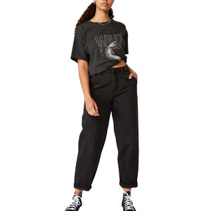 Camisetas deportivas OEM de corte relajado para mujer, cómodas y suaves, con cuello en V, para entrenamiento, correr, color azul liso. - Product Image 3