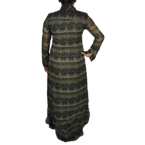 ชุดอาบายาผ้าชีฟองของผู้หญิงชุดฮิญาบผ้าพิมพ์ลายสัตว์แบบเรียบง่าย XXL สำหรับผู้ใหญ่ - Product Image 3