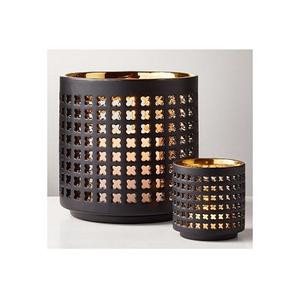 Set Of Two Different Sizes <b>Tealight</b> <b>Candle</b> Holder In Metal And Glass <b>Candle</b> Holder For Home Wedding Decor - Product Image 4