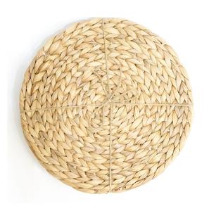 Napperon de table en rotin, imperméable, table ronde tressée, données en or 99 - Product Image 1