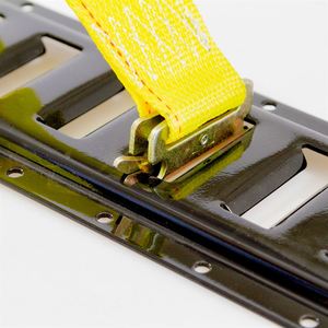 2 "4000LBS Polyester E-Track Ratchet Straps Tie Strap Spring E-Fittings Sangle De Roue Cliquet pour une fixation efficace des roues - Product Image 4