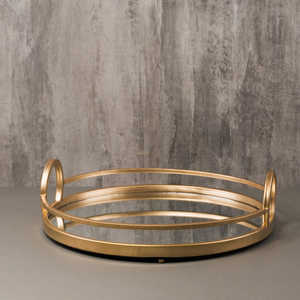KSN's Round Brass Serving <b>Tray</b> - Product Image 6