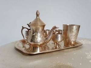 Juego de Comunión de Latón Vintage para Iglesia, Juego de Cuatro Artículos Religiosos - Product Image 3