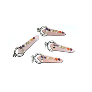 Quartz Rose Crayon Chakra Pendentif - Product Image 1