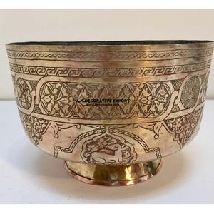 Cuenco de acabado hecho a mano para arroz y sopa, decoración superior de mesa, de latón único - Product Image 2