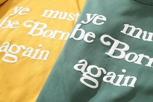 Custom <b>Letter</b> Printed 3D Puff <b>Foam</b> Printing 100% Cotton Fleece Oversized Hooded OEM High Quality Plain Hoodie - Product Image 6