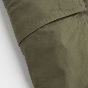 Pantalon Cargo en cuir véritable de vache, pour hommes, sous-vêtement Cargo à panneaux matelassés, Streetwear, décontracté, de survêtement empilés - Product Image 6