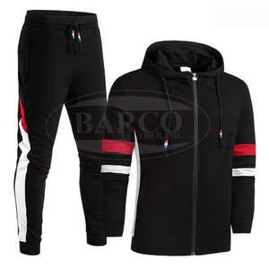 Survêtement de saison d'hiver pour hommes personnalisé de haute qualité 100% coton avec logo à fermeture éclair caractéristique tissu polaire - Product Image 4